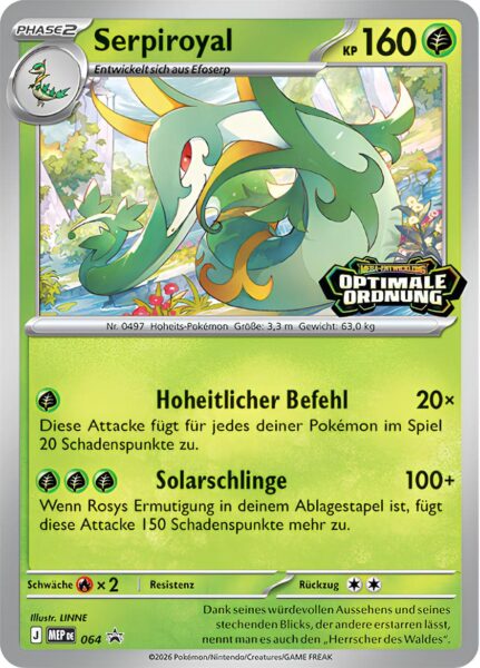 Serpiroyal-MEP-DE-064-Optimale-Ordnung-Prerelease-Promo-Pokémon-Karte-Deutsch