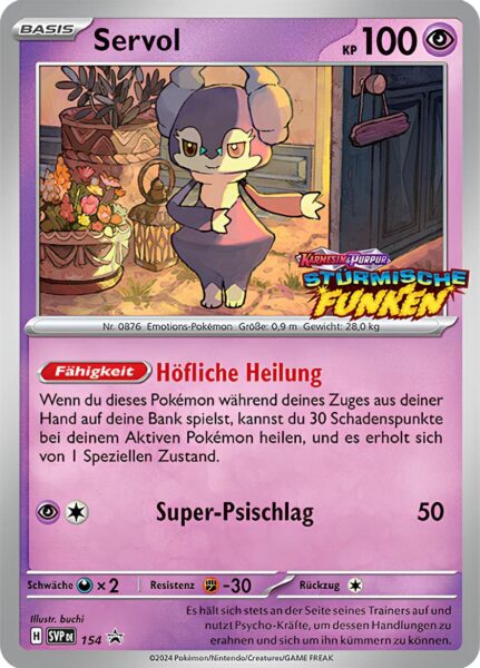 Servol-SVP-154-Stürmische-Funken-Prerelease-Promo-Pokémon-Karte-Karmesin-Purpur-Deutsch