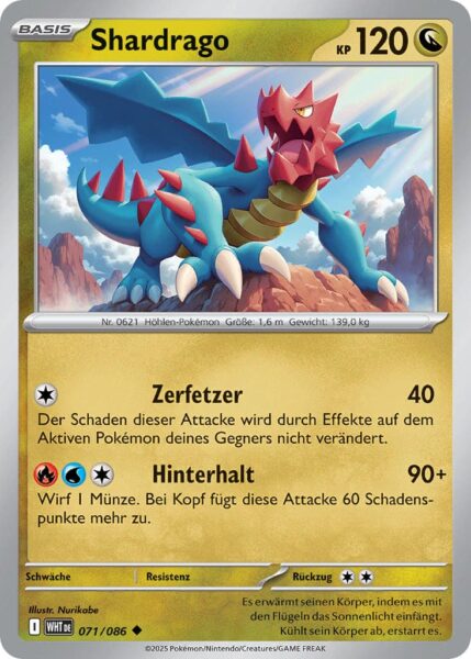 Shardrago-071-086-WHT-DE-Weiße-Flammen-Pokémon-Karte-Karmesin-Purpur-Deutsch