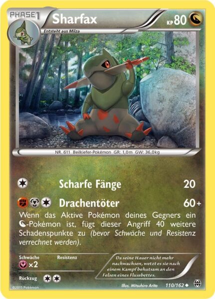 Sharfax-110-162-XY-TURBOstart-Pokémon-Karte-Deutsch