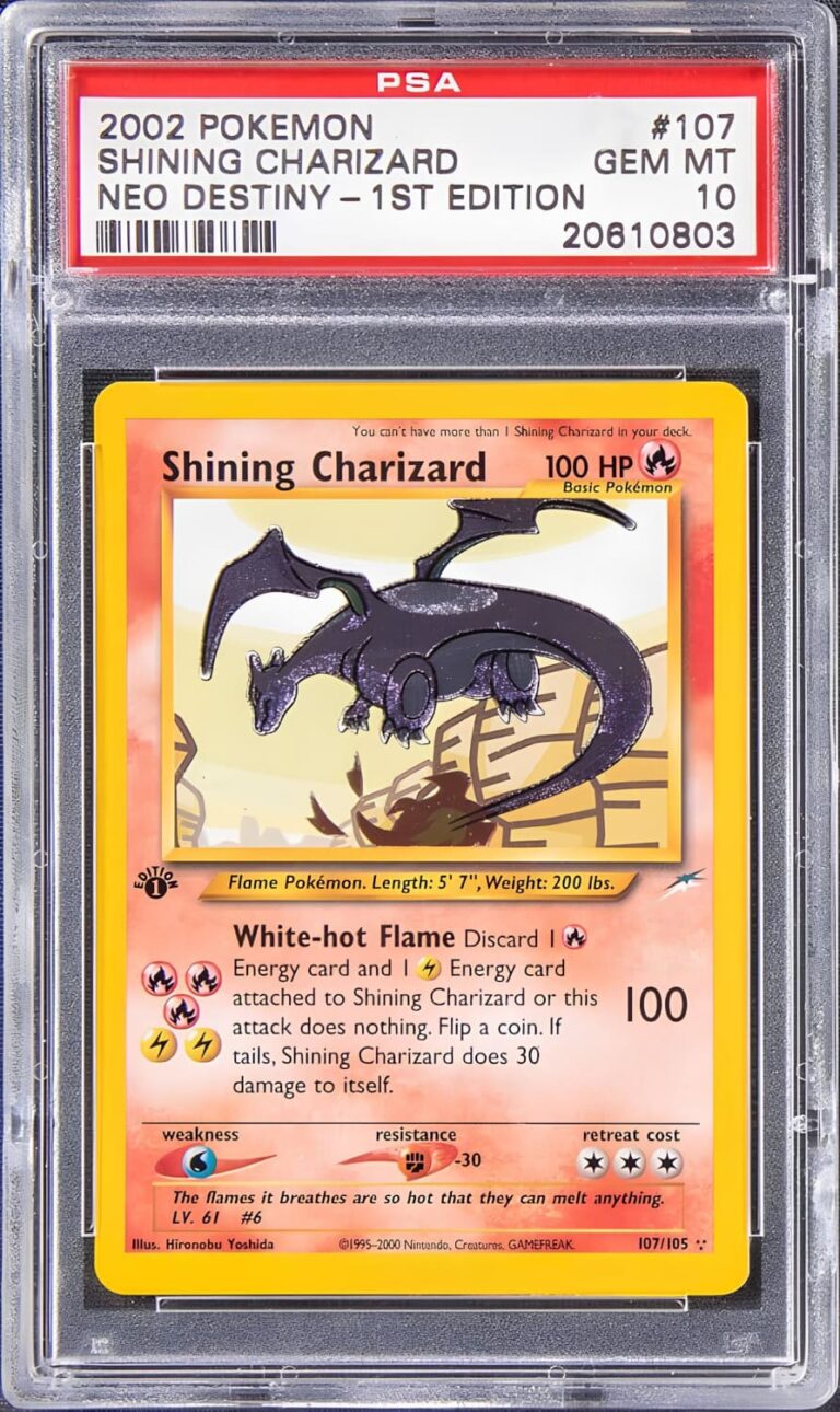Shining-Charizard-Schimmerndes-Glurak-107-Neo-Destiny-First-Edition-PSA-10-Pokemon-Karte