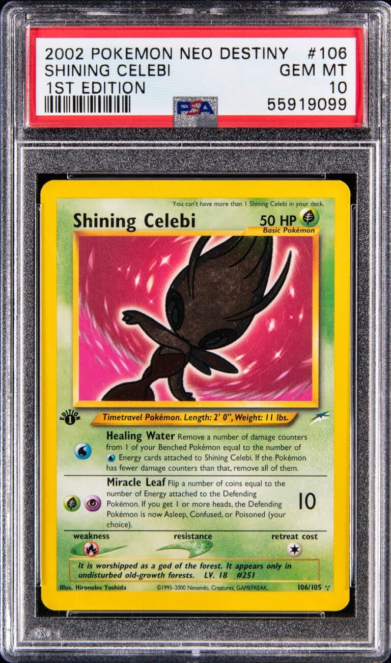 Shining-Schimmerndes-Celebi-106-105-Neo-Destiny-Pokémon-Karte-PSA-10-Englisch-2002