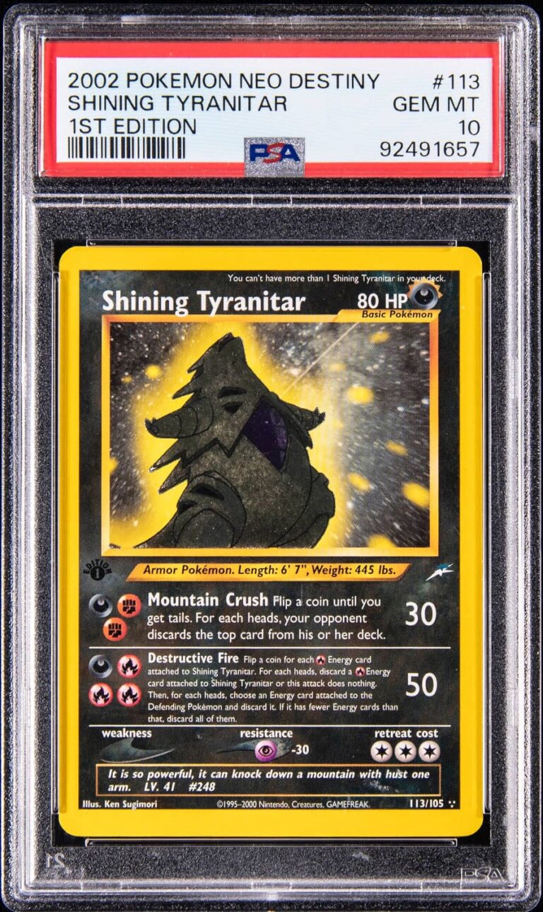 Shining-Tyranitar-Schimmerndes-Despotar-113-105-Neo-Destiny-Pokémon-Karte-PSA-10-Englisch-2002