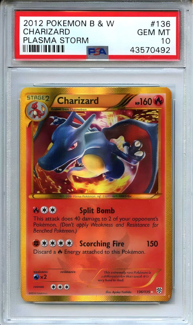 Shiny-Charizard-Glurak_136-135_Plasma-Storm_Secret-Rare_Gold_Pokémon-Karte_PSA-10