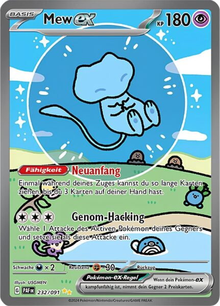 Shiny-Mew-ex-PAF-DE-232-091-Paldeas-Schicksale-Paldean-Fates-Pokémon-Karte-Deutsch