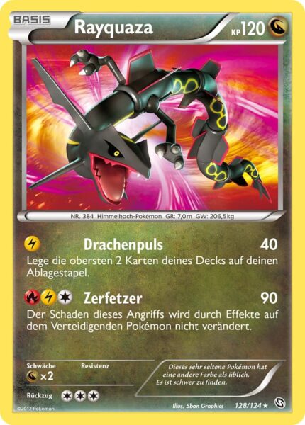 Shiny-Rayquaza-128-124-Hoheit-der-Drachen-Secret-Rare-Pokémon-Karte-Deutsch