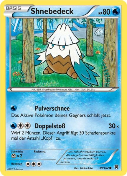 Shnebedeck-39-162-XY-TURBOstart-Pokémon-Karte-Deutsch