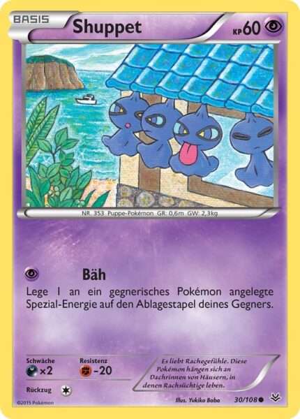 Shuppet-30-108-XY-Drachenleuchten-Pokémon-Karte-Deutsch-TCG-Sammelkartenspiel