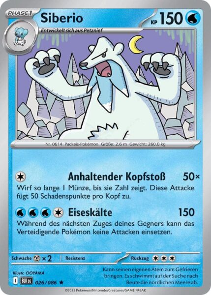 Siberio-026-086-BLK-DE-Schwarze-Blitze-Pokémon-Karte-Karmesin-Purpur-Deutsch