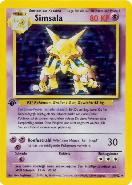Simsala-1-102-Base-Basis-Set_Grundset-1-Edition-Pokemon-Karte-Deutsch-TCG-Sammelkartenspiel