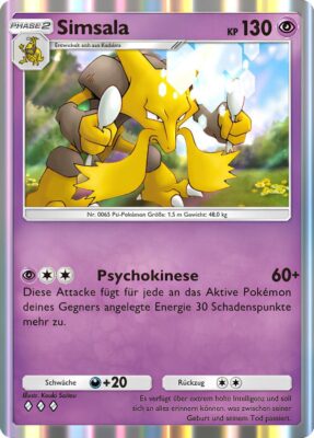 Simsala-117-Pokémon-TCG-Sammelkartenspiel-Pocket-Unschlagbare-Gene-Digitale-Karte-2024