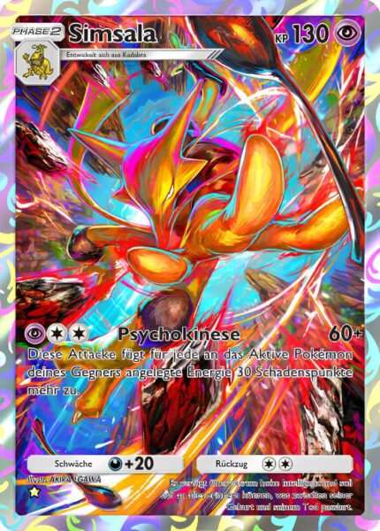 Simsala-236-Illustration-Rare-Pokémon-TCG-Sammelkartenspiel-Pocket-Unschlagbare-Gene-Digitale-Karte-2024