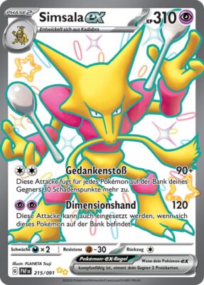 Simsala-ex_215-091_PAF-DE_Shiny_Schillernd_Paldeas-Schicksale_Full-Art_Pokémon-Karte_Deutsch
