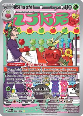 Sirapfel_170-167_TWM-DE_Maskerade-im-Zwielicht_Secret-Illustration-Rare_Pokémon-Karte_Deutsch