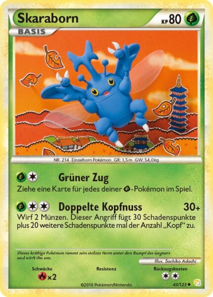 Skaraborn-43-123-Heartgold-Soulsilver-Pokémon-Karte-Deutsch