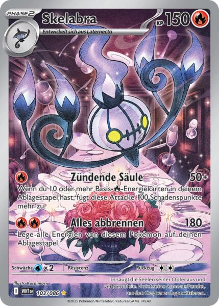 Skelabra-103-086-WHT-DE-Weiße-Flammen-Pokémon-Karte-Karmesin-Purpur-Deutsch