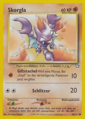 Skorgla_59-111_Neo-Genesis_Pokémon-Karte_Deutsch