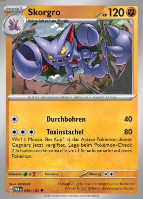 Skorgro_PAR-DE-092-182_Paradox-Rift-Paradoxrift_Pokémon-Karte_Deutsch