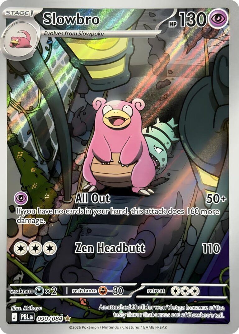 Slowbro-Lahmus-090-084-Pitch-Black-Dunkelnacht-Illustration-Rare-Pokémon-Karte-Englisch-neu