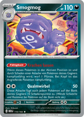 Smogmog-110-165-Pokémon-Karmesin-Purpur-151-MEW-DE-Pokémon-Karte-Karten-Deutsch