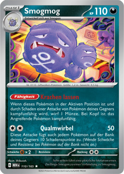 Smogmog-110-165-Pokémon-Karmesin-Purpur-151-MEW-DE-Pokémon-Karte-Karten-Deutsch