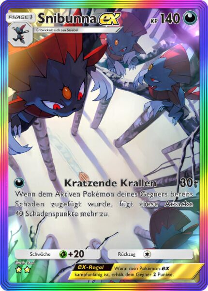 Snibunna-ex-201-207-Kollision-von-Raum-und-Zeit-Pokémon-TCG-Sammelkartenspiel-Pocket-Special-Illustration-Rare-Karte