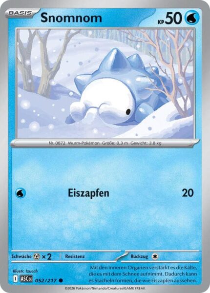 Snomnom-052-217-ASC-Erhabene-Helden-Pokémon-Karte-Deutsch