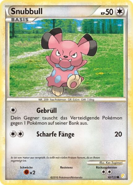 Snubbull-82-123-Heartgold-Soulsilver-Pokémon-Karte-Deutsch