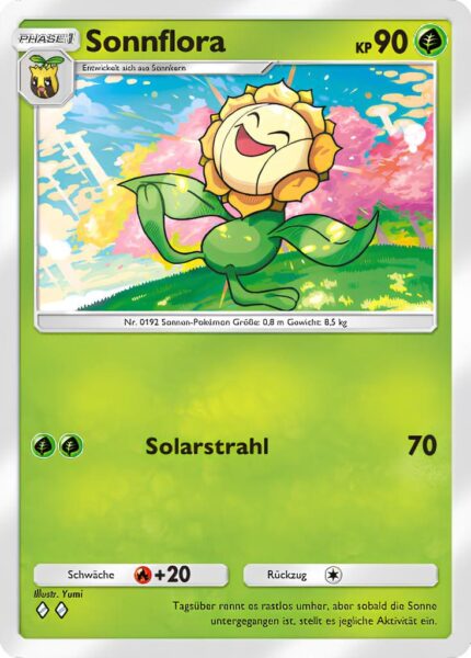 Sonnflora-017-161-Weisheit-von-Meer-und-Himmel-A4-Pokémon-TCG-Sammelkartenspiel-Pocket-Karte