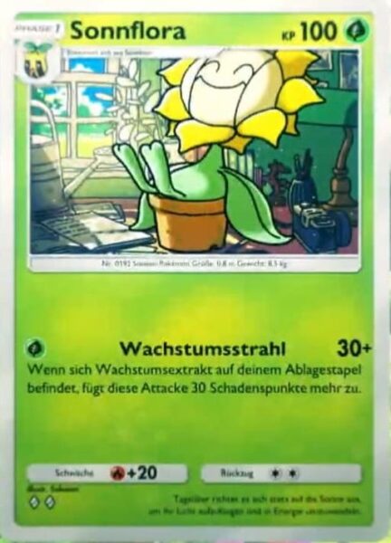 Sonnflora-B1a-Feuerrote-Flammen-Pokémon-Karte-Deutsch-neu