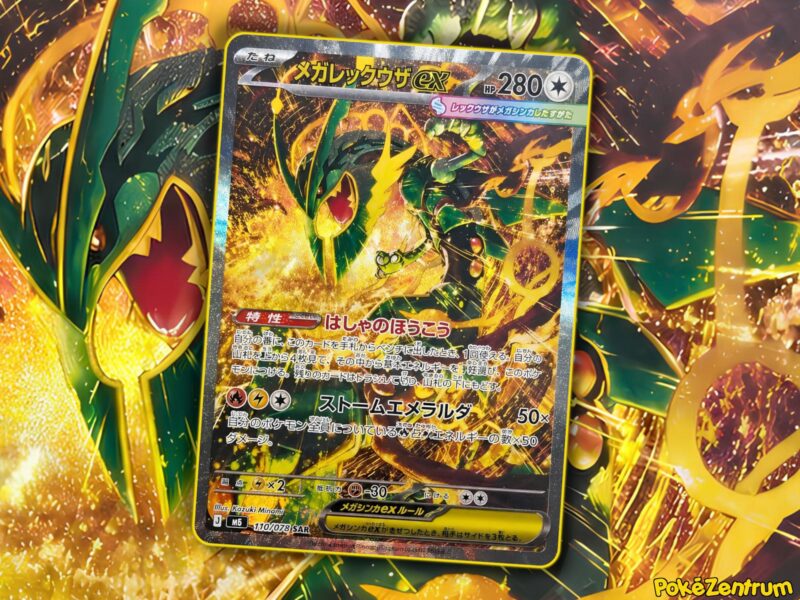 Special-Art-Rare-Karte-von-Mega-Rayquaza-ex-enthüllt-Storm-Emeralda-TCG-neu