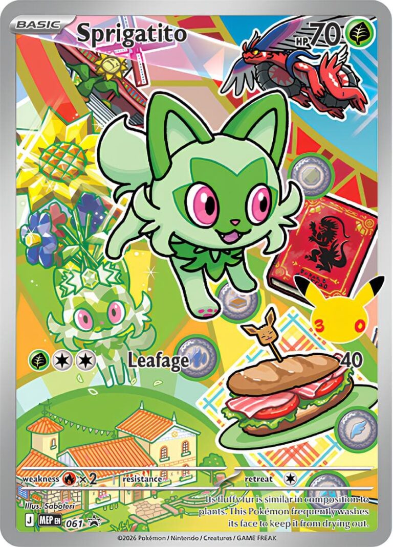 Sprigatito-Felori-MEP-061-Promo-Pokémon-Karte-30.-Jubiläum-30th-Anniversary-First-Erste-Partner-Englisch