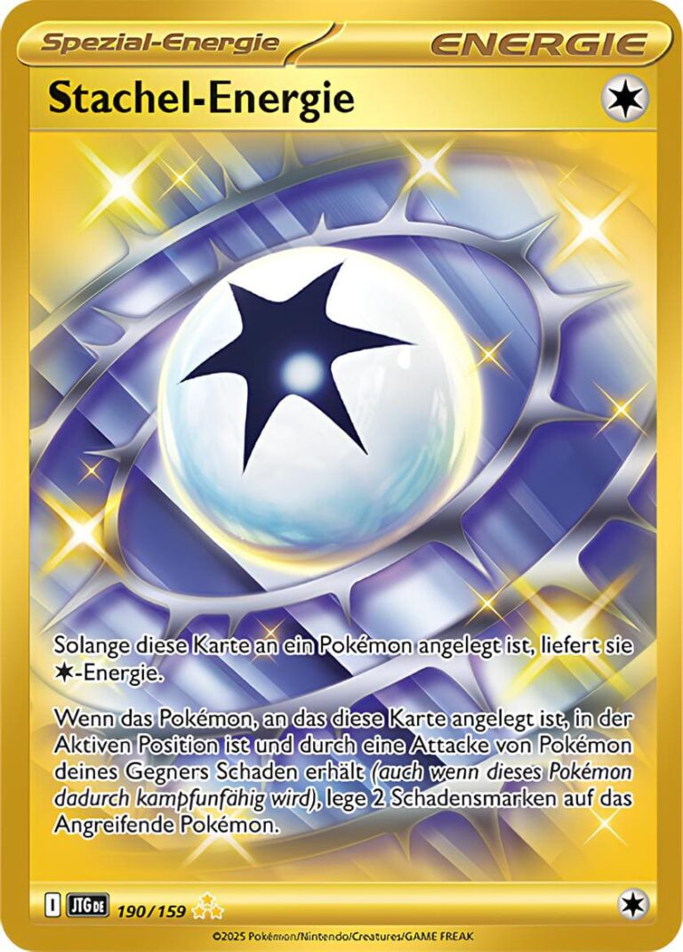 Stachel-Energie-JTG-DE-190-159-Karmesin-Purpur-Reisegefährten-Journey-Hyper-Rare-Gold-Pokémon-Karte-Deutsch