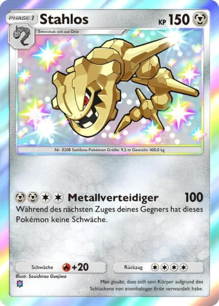 Stahlos-219-155-B3-Pulsierende-Aura-Pokémon-TCG-Sammelkartenspiel-Pocket-Karte-Deutsch