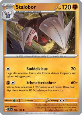 Stalobor-109-191-SSP-DE-Karmesin-Purpur-Stürmische-Funken-Pokémon-Karte-Deutsch-TCG