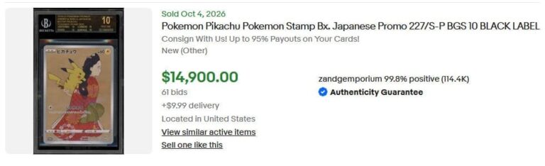 Stamp-Pikachu-227-S-P-BGS-10-Black-Label-Pokémon-Karte-Preis-Wert-Oktober-2026