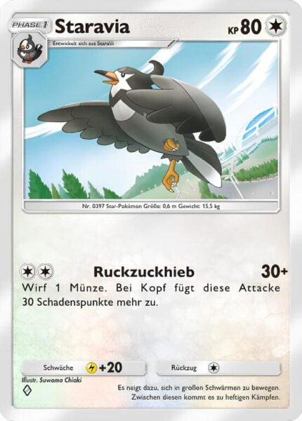 Staravia-060-069-B1a-Feuerrote-Flammen-Pokémon-Karte-Deutsch
