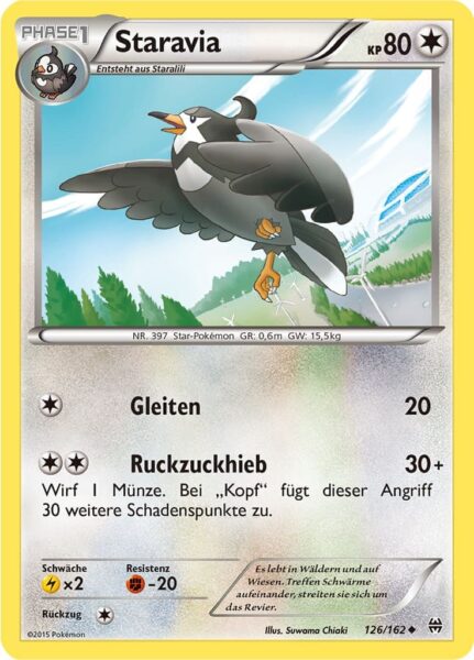Staravia-126-162-XY-TURBOstart-Pokémon-Karte-Deutsch