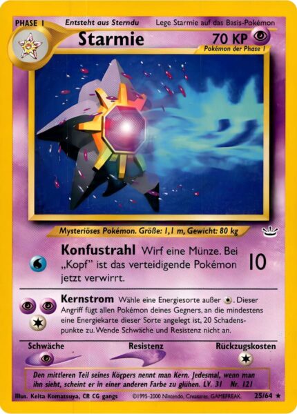 Starmie-25-64-Neo-Revelation-Pokémon-Karte-Deutsch