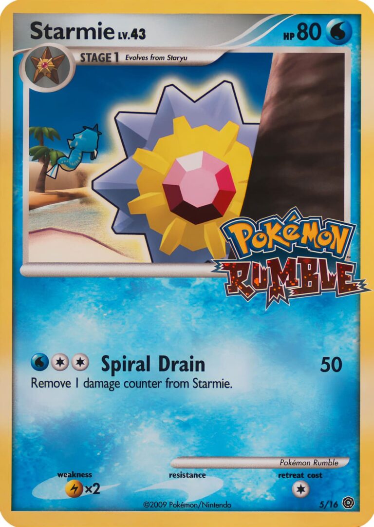 Starmie-5-16-Pokémon-Rumble-Karte-Holo-TCG-Sammelkartenspiel-2009