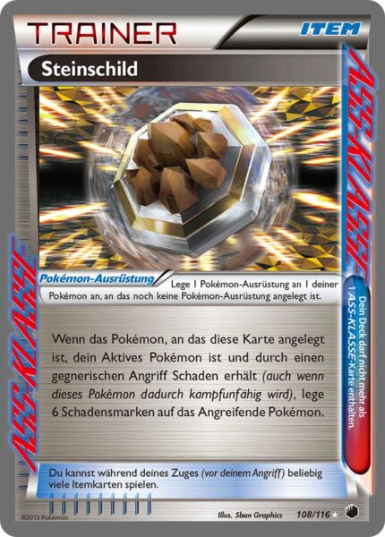 Steinschild-108-116-Schwarz-Weiss-Plasma-Frost-ASS-KLASSE-Pokémon-Karte-TCG
