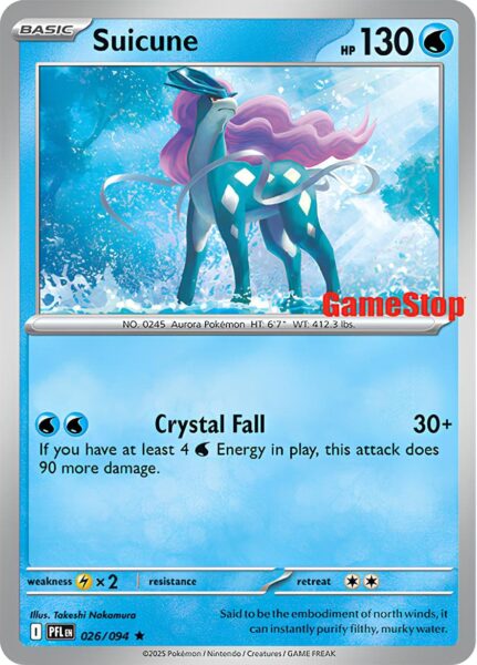 Suicune-026-094-Phantasmal-Flames-Fatale-Flammen-GameStop-Promo-Pokémon-Karte-Englisch