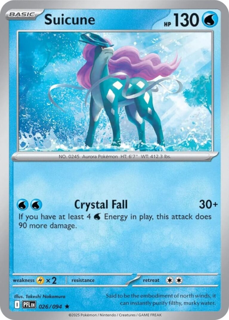 Suicune-026-094-Phantasmal-Flames-Fatale-Flammen-Pokémon-Karte-Englisch