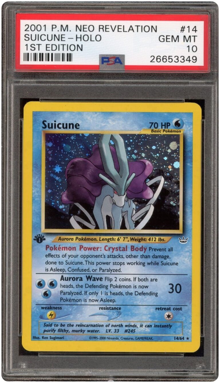 Suicune-14-64-Neo-Revelation-1st-Edition-Pokémon-Karte-PSA-10-Deutsch