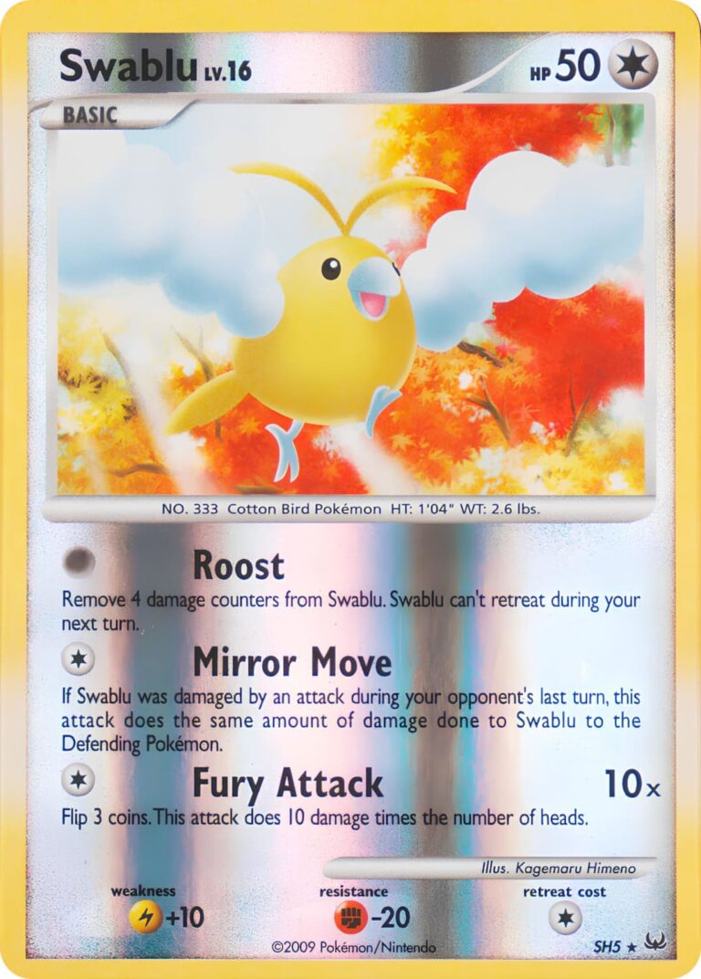 Swablu-Wablu-SH4-Shiny-Holo-Pokémon-Karte-Platinum-Platin-Englisch-2009