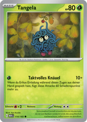 Tangela-114-165-Pokémon-Karmesin-Purpur-151-MEW-DE-Pokémon-Karte-Karten-Deutsch