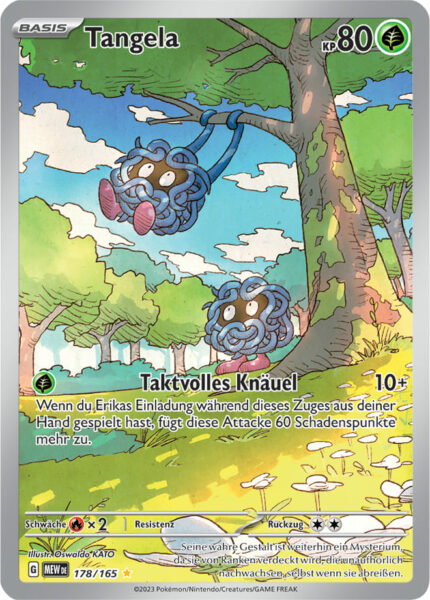 Tangela-178-165-Pokémon-Karmesin-Purpur-151-MEW-DE-Illustration-Rare-Full-Art-Pokémon-Karte-Karten-Deutsch