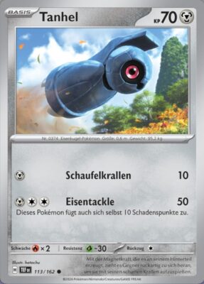 Tanhel_113-162_TEF-DE_Gewalten-der-Zeit_Temporal-Forces_Pokémon-Karte_Deutsch_TCG