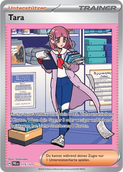 Tara-175-131-Prismatische-Entwicklungen-Secret-Special-Illustration-Rare-Pokémon-Karte-Deutsch-Karmesin-Purpur-TCG-Sammelkartenspiel