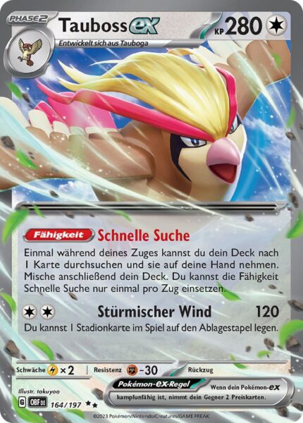 Tauboss-ex-164-197-Obsidianflammen-Pokémon-Karte-Deutsch